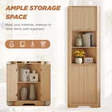 68" Tall Corner Cabinet with Magnetic Lock, 26" Wide Storage Cabinet with Stable Support Legs