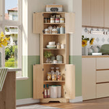 68" Tall Corner Cabinet with Magnetic Lock, 26" Wide Storage Cabinet with Stable Support Legs