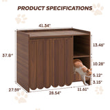 Large Litter Box Enclosure with Litter Collector, Hidden Litter Box Furniture for Automatic Litter Box