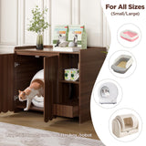 Large Litter Box Enclosure with Litter Collector, Hidden Litter Box Furniture for Automatic Litter Box