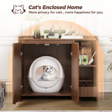 Large Litter Box Enclosure with Litter Collector, Hidden Litter Box Furniture for Automatic Litter Box