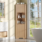 68" Tall Corner Cabinet with Magnetic Lock, 26" Wide Storage Cabinet with Stable Support Legs