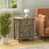 Mesita de noche rústica flotante