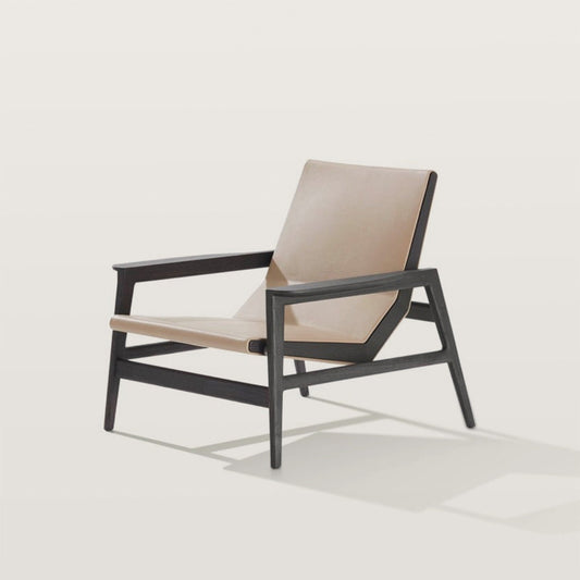 Sillón moderno con acento negro y versátil