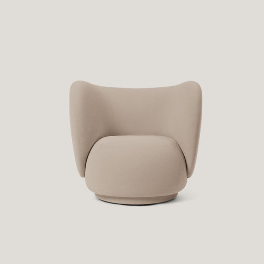 Sillón moderno redondo para una sola persona
