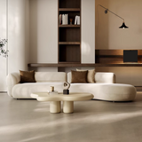 Deep Seat Minimalist Curved Sofa Sectional Couch