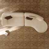 Deep Seat Minimalist Curved Sofa Sectional Couch