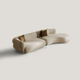 Deep Seat Minimalist Curved Sofa Sectional Couch