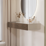 Tocador de maquillaje flotante moderno con 2 cajones