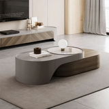 Conjunto de mesa de centro y mueble de TV de madera moderno