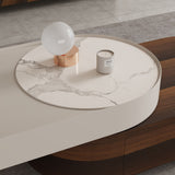 Modern Wood TV Stand and Coffee Table Set