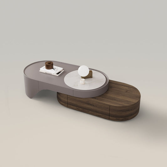 Conjunto de mesa de centro y mueble de TV de madera moderno