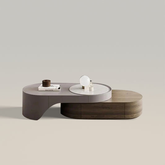 Conjunto de mesa de centro y mueble de TV de madera moderno