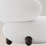 Sillón moderno de felpa con respaldo alto y sofá perezoso