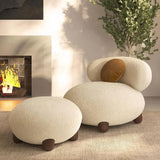 Sillón moderno de felpa con respaldo alto y sofá perezoso