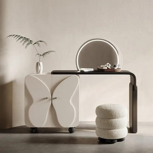 Tocador con mueble mariposa y espejo LED