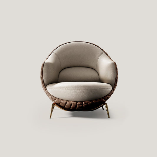 Sillón moderno de un solo sofá con tapizado de cuero