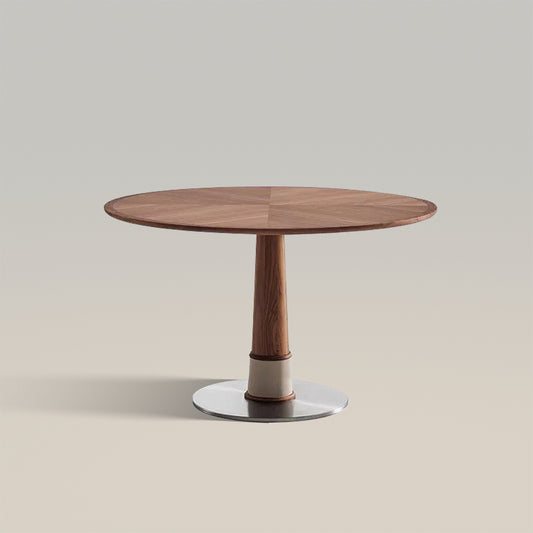 Mesa de comedor moderna redonda de madera