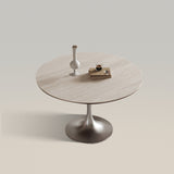 Mesa redonda pequeña de madera maciza retro para balcón, mesa de comedor redonda para negociación y ocio