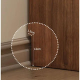 Mesa auxiliar moderna con armario de almacenamiento de ratán