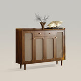 Modern Rattan Shoe Storage with Cabinet Entryway