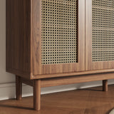 Freestanding Rattan Shoe Cabinet for Storage