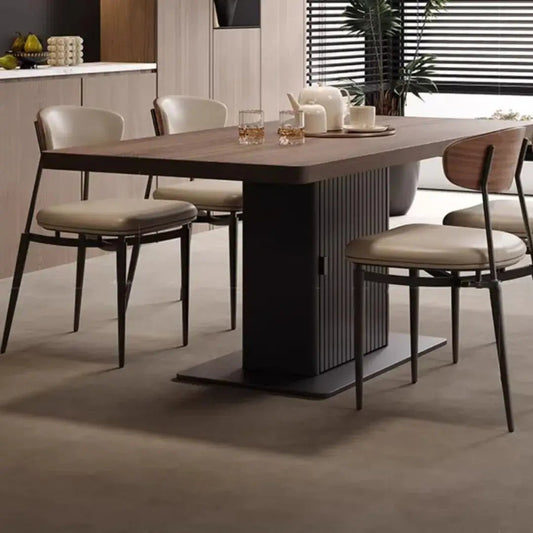 Mesa de comedor de madera rectangular versátil