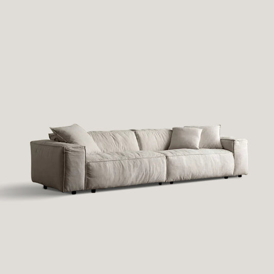 Sofá convertible de tela, sofá grande seccional con asiento profundo