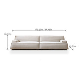 Sofá minimalista moderno tapizado vertical