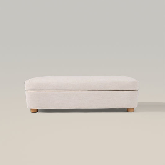 Banco de almacenamiento para dormitorio con relleno de espuma y estructura de madera