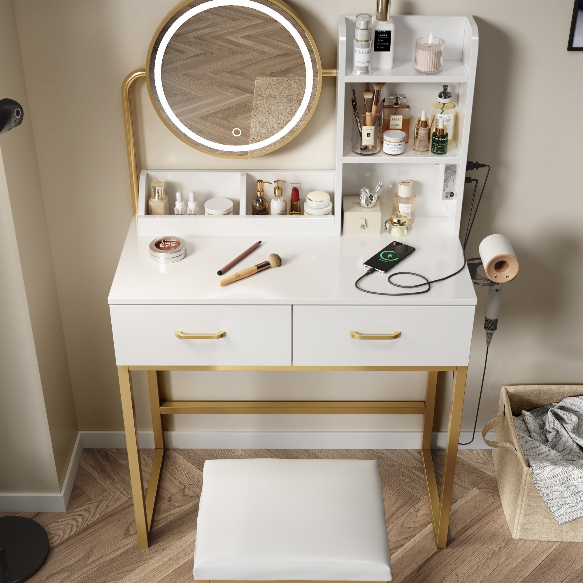 White and Gold with charging