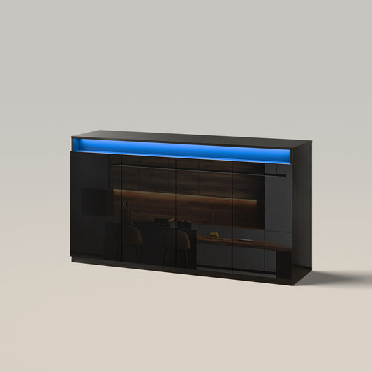 Mueble buffet de cocina de 57 pulgadas con tomas de corriente