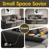 Sofá Loveseat con 2 cajones, sofá pequeño tapizado, apto para dormitorio