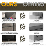 Sofá Loveseat con 2 cajones, sofá pequeño tapizado, apto para dormitorio