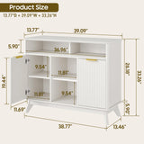 Aparador tipo buffet con estantes ajustables