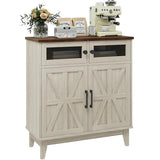 Vabches Farmhouse Storage Cabinet with Adjustable Shelves