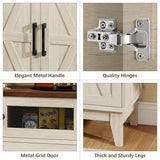 Vabches Farmhouse Storage Cabinet with Adjustable Shelves