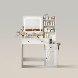 Vanity Desk with Mirror and Lights for Bedroom