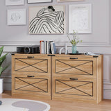 Farmhouse Lateral Office File Cabinet with 2 Drawers