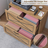 Farmhouse Lateral Office File Cabinet with 2 Drawers