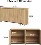 Sideboard Buffet Storage Cabinet with 4 Doors for Living Room