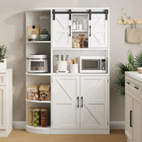 Vabches Farmhouse Pantry Cabinet, Kitchen Pantry Storage Cabinet