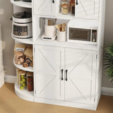 Vabches Farmhouse Pantry Cabinet, Kitchen Pantry Storage Cabinet