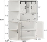 Vabches Farmhouse Pantry Cabinet, Kitchen Pantry Storage Cabinet