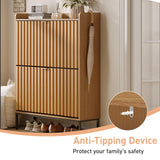 Gran zapatero acanalado con 4 cajones abatibles