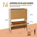 Gran zapatero acanalado con 4 cajones abatibles