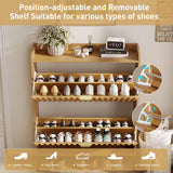 Gran zapatero acanalado con 4 cajones abatibles