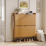 Gran zapatero acanalado con 4 cajones abatibles