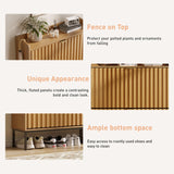 Gran zapatero acanalado con 4 cajones abatibles