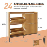 Gran zapatero acanalado con 4 cajones abatibles